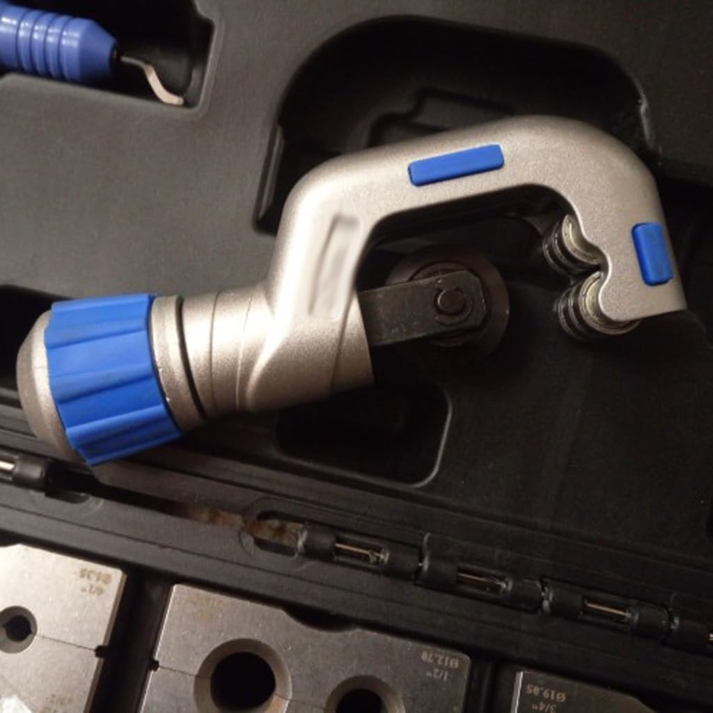 Universal 2 in 1 Hydraulic Flaring and Swaging Tool Kit for 5-22mm Soft HVAC Copper Tube Extrusion,not for Brake Line