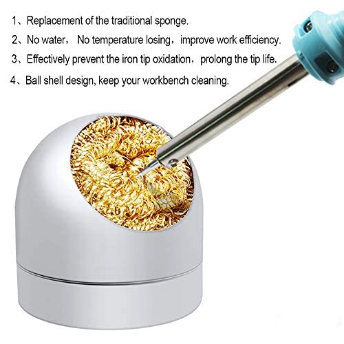 Kit Pulizia Punte Saldatura - Detergente In Ottone Con 6 Sfere E Supporto - Per Ferri Da Saldatura - Foto 3