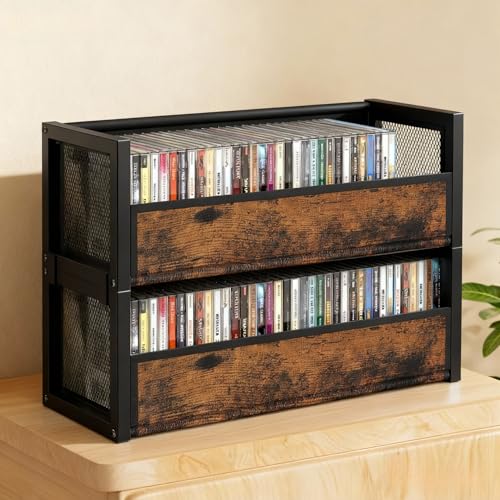 PAPAGIFTREE 2-Tier CD Holder Set