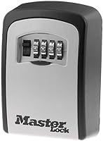 Vista 1 de Master Lock Caja de seguridad de montaje en pared, establece tu propia combinación, capacidad para 5 llaves, color negro 5401EC