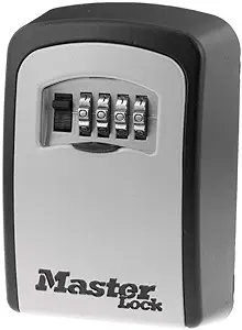 Master Lock Wall Mount Lock Box with 5-Key Capacity, Black 5401EC