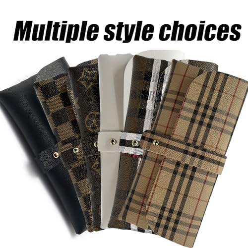 Image of Glasses storage bag Travel sunglasses myopia glasses storage bag Fashion leather storage bag