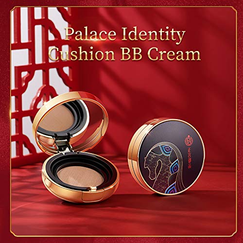 zeesea [Palace Identity Air Cushion BB Cream Moisturizing Foundation Waterproof Concealer Long Lasting Brighten Makeup Natural Cover (C01#Pottery White)
