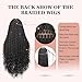 Lexqui HD Full Lace Braided Wigs for Women Knotless Boho Braided Wigs Box Braid Wig with Baby Hair Premium Synthetic Boho Curls Braided Wig,Natural Black 36 Inches