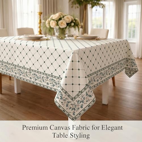 Image of STITCHNEST 'Tavola Luxe Series' Dining Table Cover 54x78 Inches | 4 Seater - 6 Seater Rectangular Dining Table Cover | Premium Fabric, Washable & Colour Fast