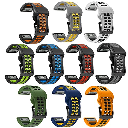 Correa de silicona de 22mm compatible con Garmin Fenix 7 epix 6 Pro 5 3