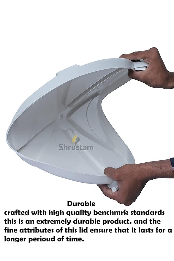 Shrustam Unbreakable Lid Plastic 500 L - 2000 L Water Tank Hinge Type Plastic Water Tank Cover, LID - 19.5" (White) 2