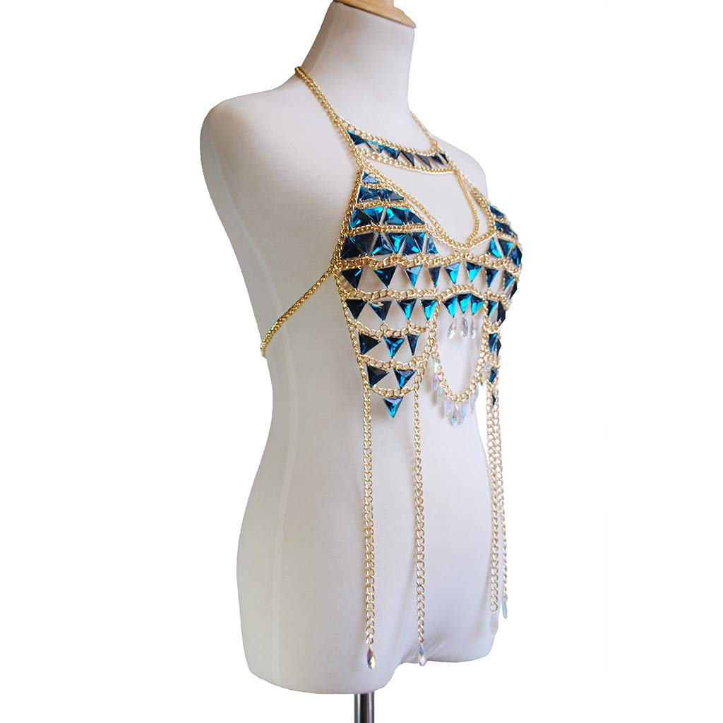 Connie Cloris Women's Sexy Suit Body Chain: C-Gold Colour