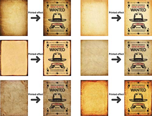 Stationery Paper - Old Fashion Aged Classic Antique & Vintage Assorted Design – Double-side Parchment Paper - Perfect for Certificate, Crafting, Invitations & other Art Projects - 8.5x11 Inches (120) - Thumbnail 2
