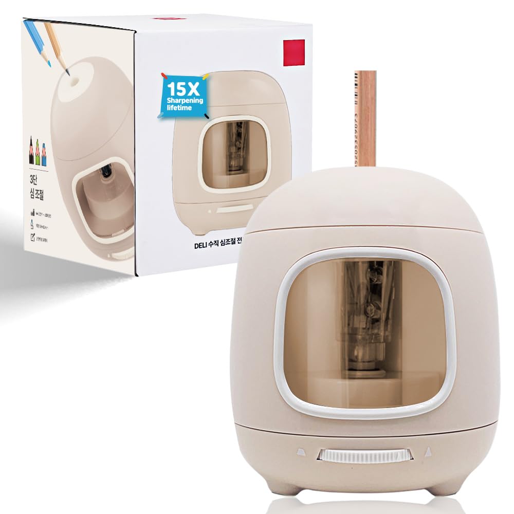 【2026新登場】電動鉛筆削り 電動シャープナー 5000回鉛筆を削ることができ 3段階の調整 電源の2種類:(単三電池2本/USB電源コード)充電不可 鉛筆を削る 省エネ設計 6.5~8mm鉛筆 色鉛筆と互換性があり 長寿命 コンパクトでポータブル 使いやすい 子供の贈り物