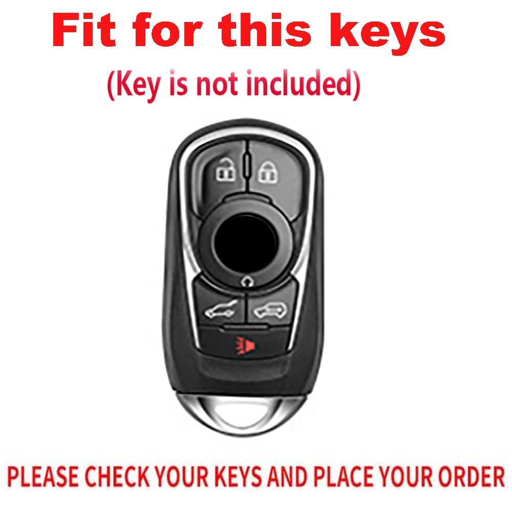 Pasuje do etui Buick Key Fob z prawdziwej skóry bydlęcej, etui na kluczyki samochodowe