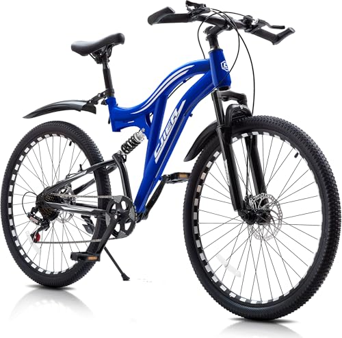 26" Mountain Bike for Boys and Girls, 7-Speed MTB Bicycle