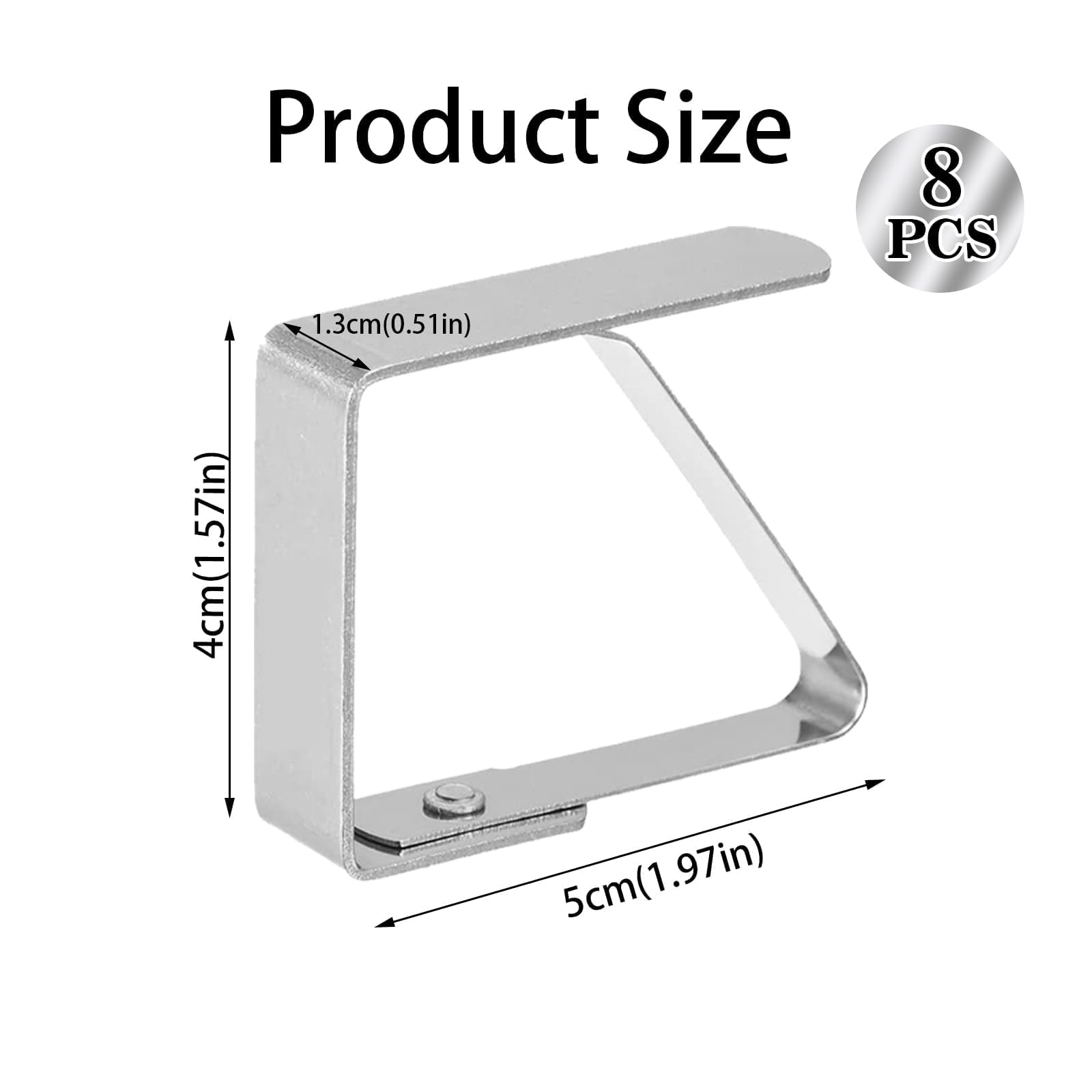 Pince Nappe Anti Pince 8 Clips Solides pour Tables 1-3 cm d'Épaisseur