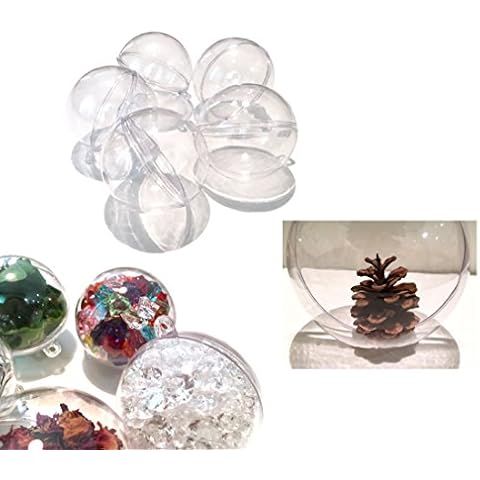 CRYSTAL KING Bolas acrílicas transparentes de 9cm para rellenar (5 unidades) Cover
