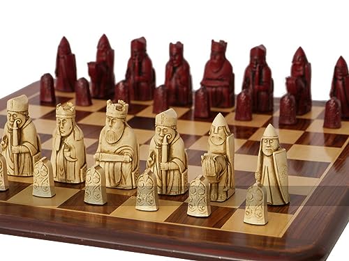 Berkeley Isle of Lewis Chess Set (cream and red- b