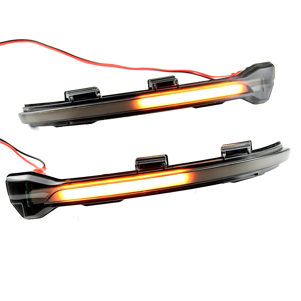 2 pezzi luci LED per indicatori di direzione dinamici per specchietto laterale, indicatori di direzione sequenziali, Compatibile con V-W Golf 7 Jet-ta MK7 VII GTI R MK7 Golf 7.5 Tou-ran