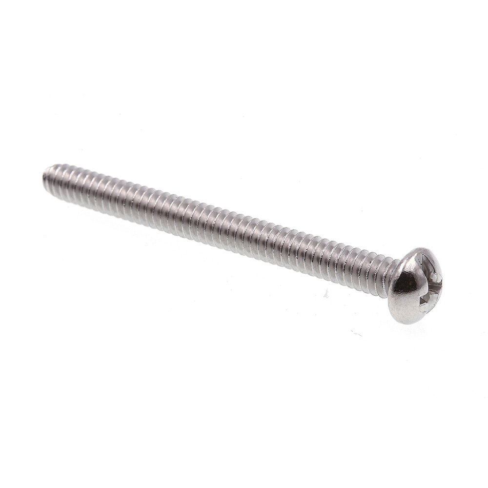Prime-Line 9003018 - Juego de tornillos para máquina (cabeza redonda, ranurados), 50 Pack, 50