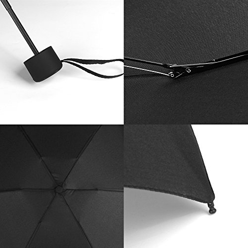 Gaoyaing YS101 Small Mini Umbrella With Case By Gaoyainig Light Compact Design Perfect For Travel Lightweight Portable Parasol Outdoor Sun&Rain Umbrellas Black thumb #5