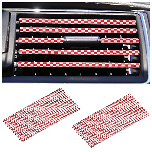 Junecarp 20 Pcs Car Air Conditioner Decoration Strip for Vent ...