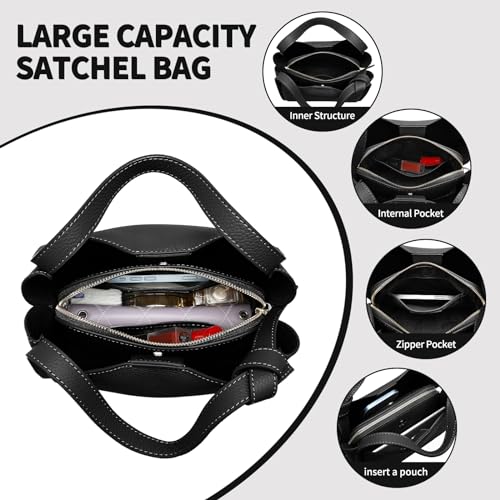 Women Genuine Leather Shoulder Bag Fashion Top-handle Handbag Crossbody Purse for Lady4