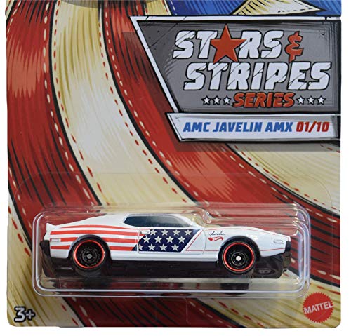 Hot Wheels Stars & Stripes Series AMC Javelin AMX 1/64, Blanco miniatura 2
