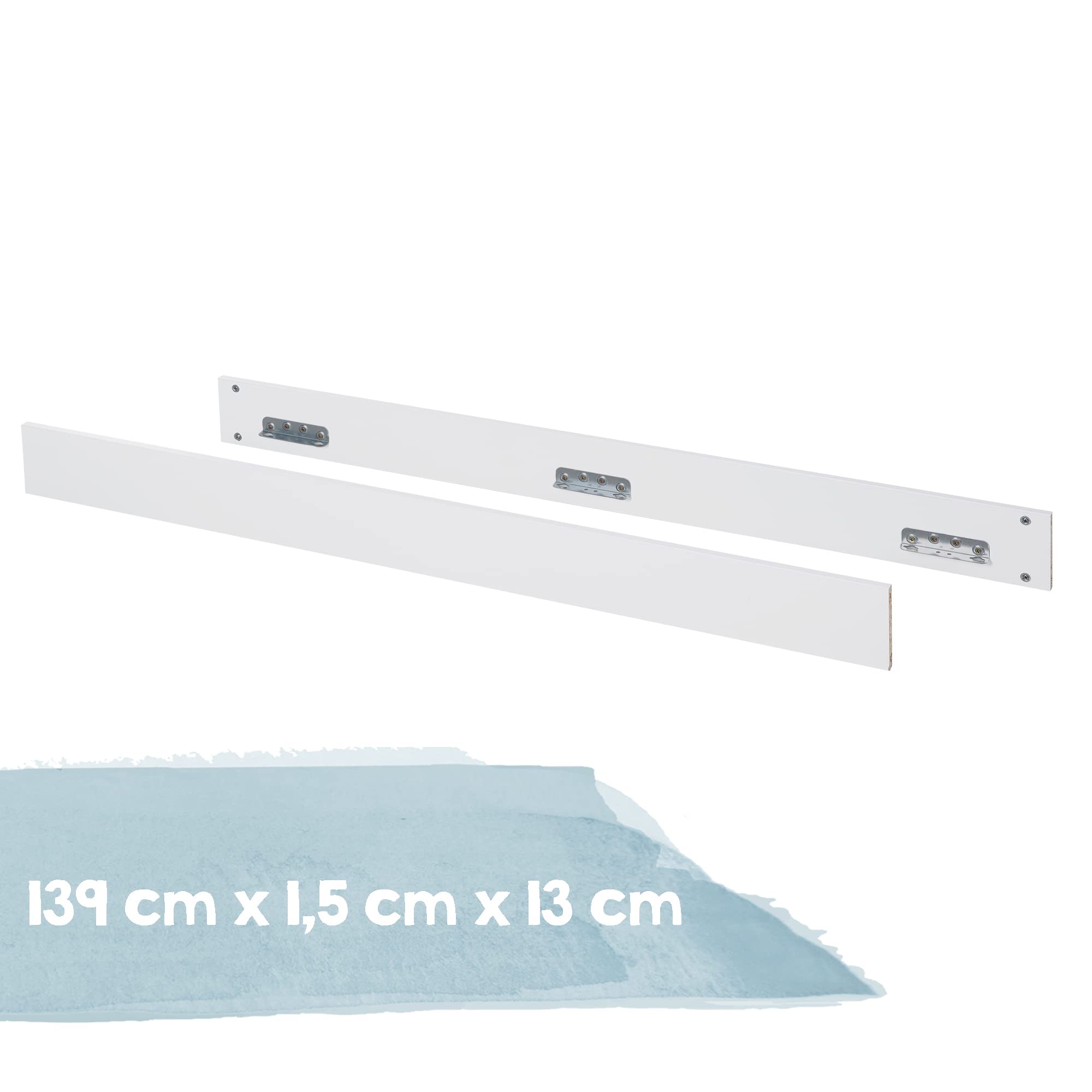 roba Kit de Conversion pour Transformer Lit Bébé 70 x 140 cm au Lit Junior Universal - Côtés de Transformation - Blanc