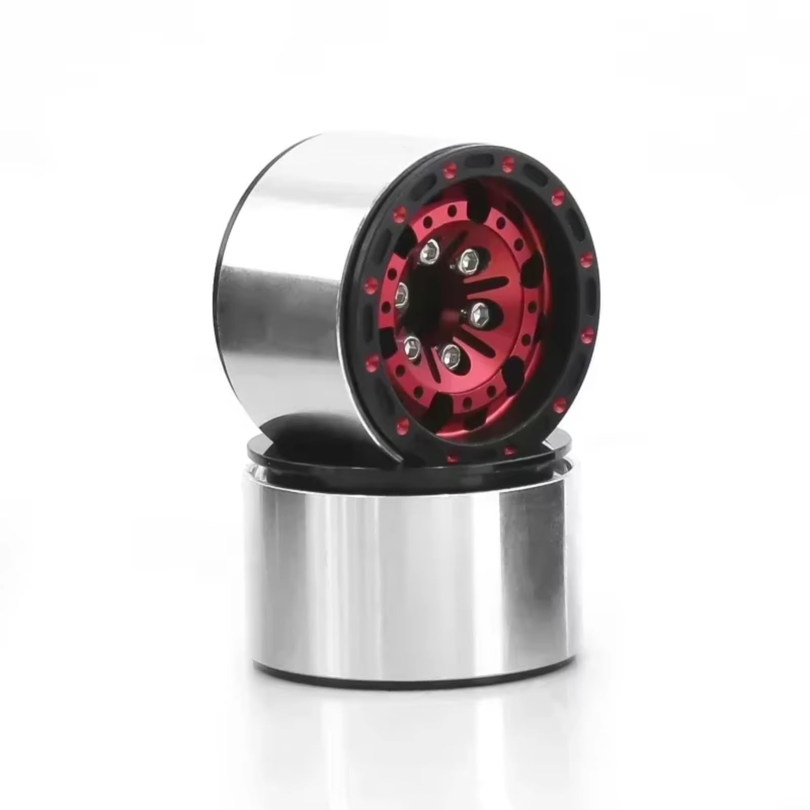 Compatibile Con Axial Per SCX24 Per TRX4M Per FCX24 1/18 1/24 RC Ricambi Auto Accessori 1.0 "piatto Profondo In Acciaio Stampato Cerchi Beadlock RC Pneumatici Pezzi