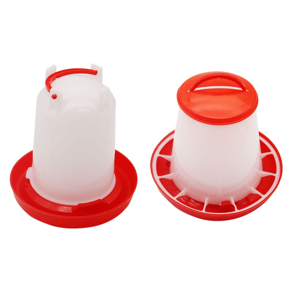 Mangeoire à Volaille Métal Anti-gaspi - Pour Poules, Poussins, Canards, Cailles, Acier Inoxydable - 9