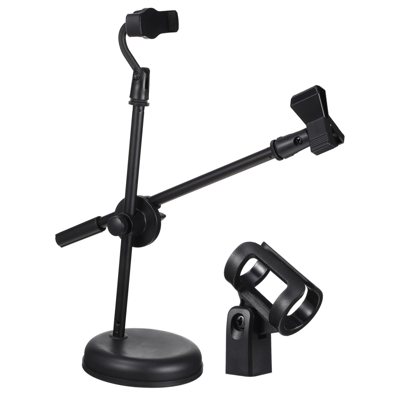 POPETPOP 1Juego Soporte de Micrófono Ajustable con Soporte Teléfono y Clip u Grabación y Streaming