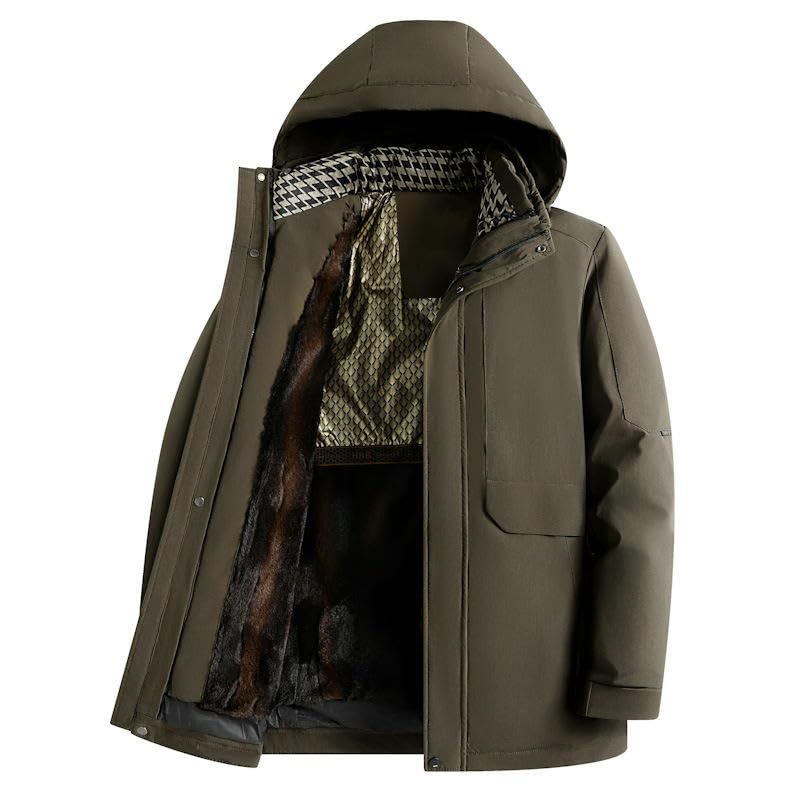 Chaqueta acolchada de hombre con forro interior abrigo grueso 7