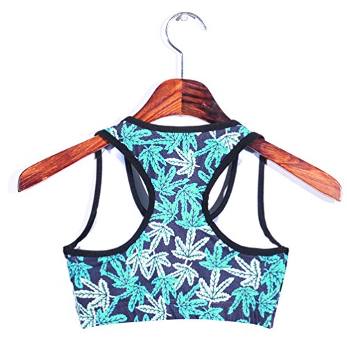 Image of Sister Amy Women's Aerobics Gym Dance Yoga Vest Printed Sports Bra Top Vest