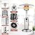 Giantex Outdoor Propane Patio Heater, 11,000 BTU Portable Tabletop Heater w/Weighted Base, Stainless Steel, Adjustable Thermostat, Electric Heater for Backyard, Garden, Commercial Restaurant, Silver