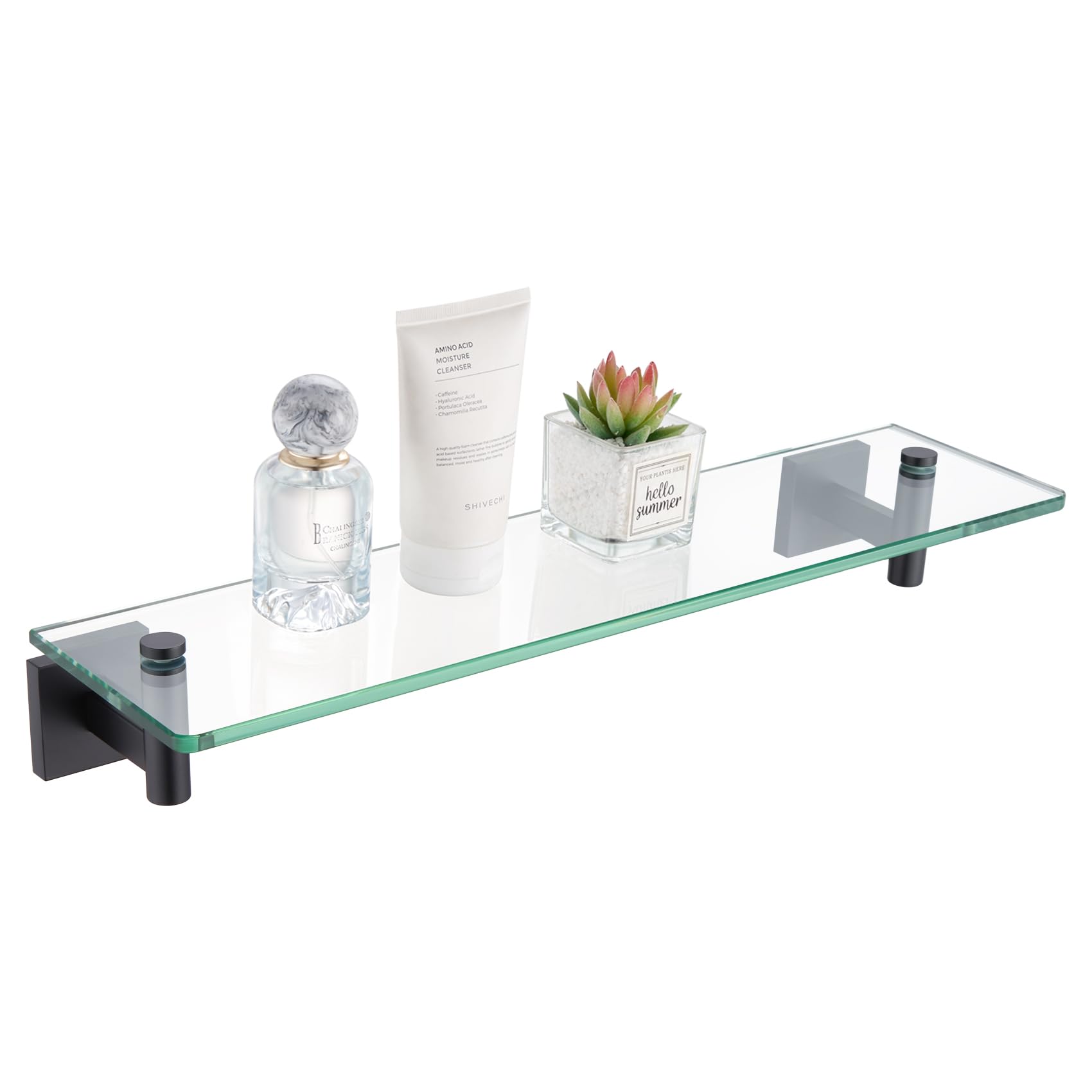 KOKOSIRI Bathroom Shelves Glass Floating Shelf 20-Inch for Bedroom ...