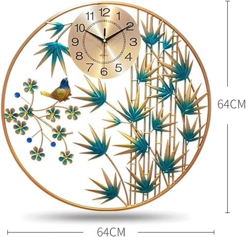 Horloge murale design moderne métal doré 3D décoration salon de luxe - 7