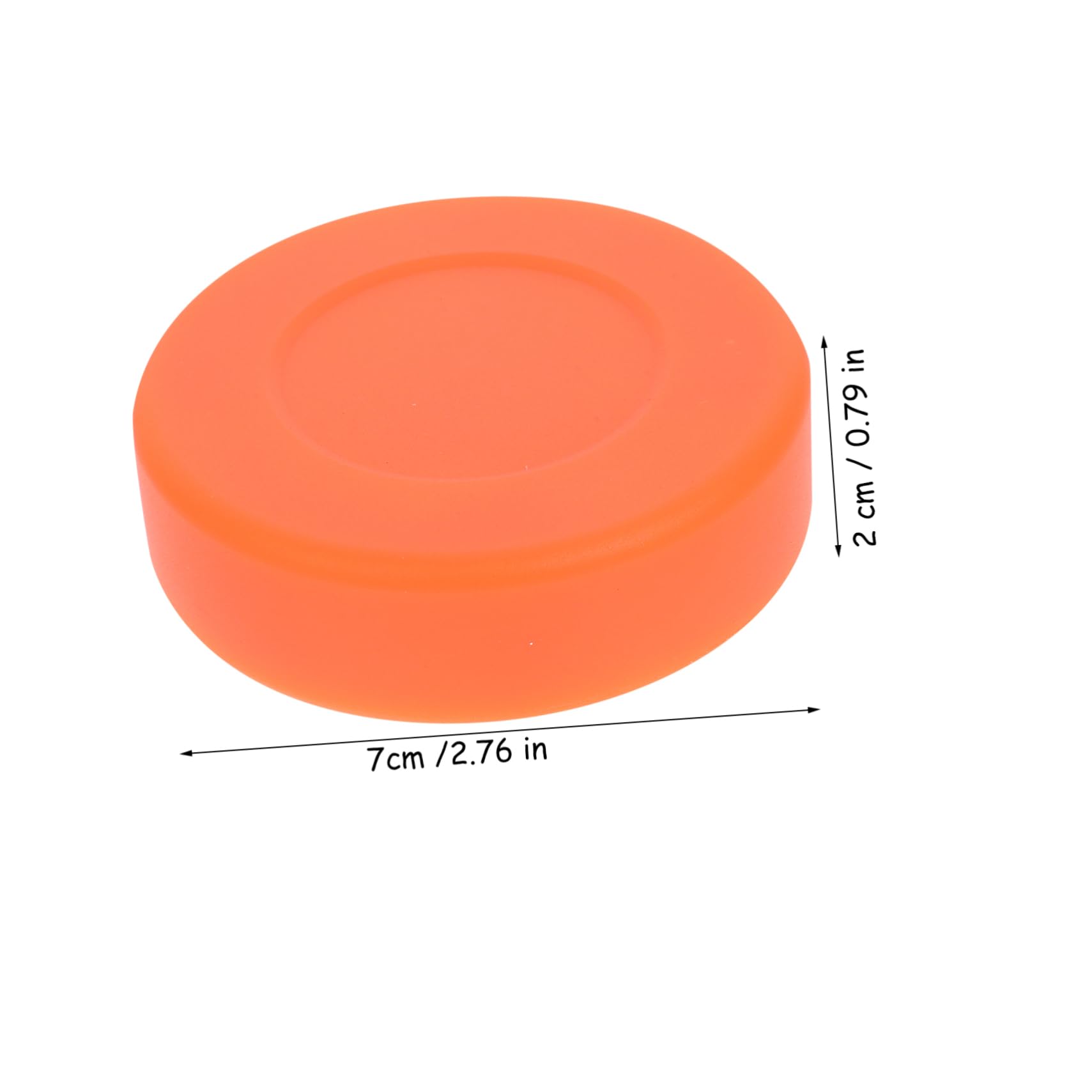 LIOOBO Roller Skating Training Pucks 3 Pack Soft Hockey Pucks Orange Flat Hockey Pucks for Adults Boys and Girls International Arena Standard