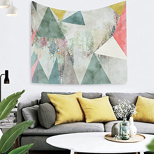 Tapiz de pared en forma de triángulo multicolor KnSam para transformar tu dormitorio 8