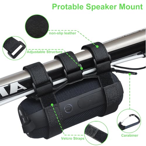 vhbw XL Portable Bike/Bicycle Speaker Mount for JBL Flip 5/6 Mount – Speaker Strap Holder for JBL Charge 4/5/6, Anker Soundcore 2/3, UE Boom 3 (XL Size) - image 3