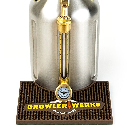 GrowlerWerks - Tappetino da Bar 64oz uKeg Marrone