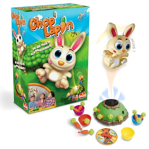 Goliath - CHOP' LAPIN - Jeu de Société Amusant pour Enfants dès 4 Ans - Attrape les Carottes et Le Lapin - Développe la Réactivité - 2 à 5 Joueurs -...