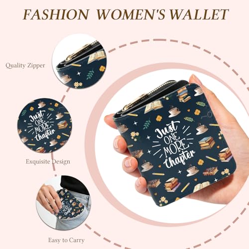 Image of Cute Book Wallet for Women, PU Leather Accordion Wallet, Zipper Coin Purse | Women's Cute Book Accordion Wallet, Credit Card Holder with 1 ID Window 14 Card Slots, Gift for Wife Daughter Ladies