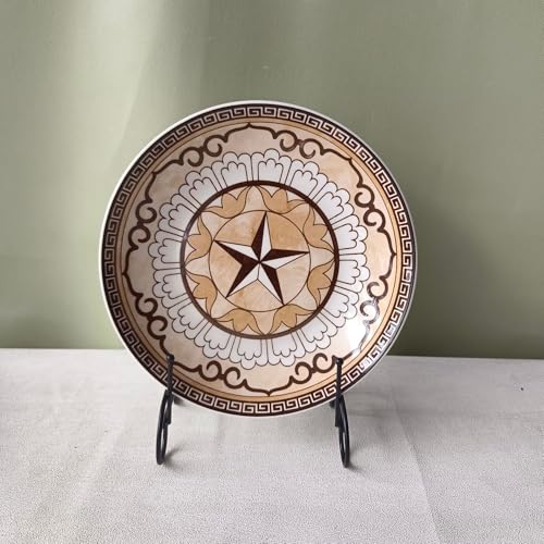 Image of 6-Piece Ceramic Dinner Set, 2 Plates & 4 Bowls, Microwave Safe, Dishwasher Safe, Floral Dinnerware (Vintage Style, 2 Plate & 4 Bowl Set)