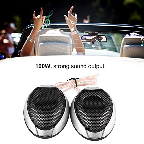 EBTOOLS 10W Mini Autolautsprecher Audio Kunststoff rund klebbarer Lautsprecher Silber Automobillautsprecher mit Kleber Autolautsprecher Audio, Autolautsprecher, Autolautsprecher(Silber)