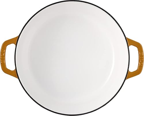 Vista 97 de Milo by Kana 3.5-quart Enameled Cast Iron Dutch Oven with Lid Premium Casserole Cooking Pot Enamel Coating Inside and Out Oven Safe and White