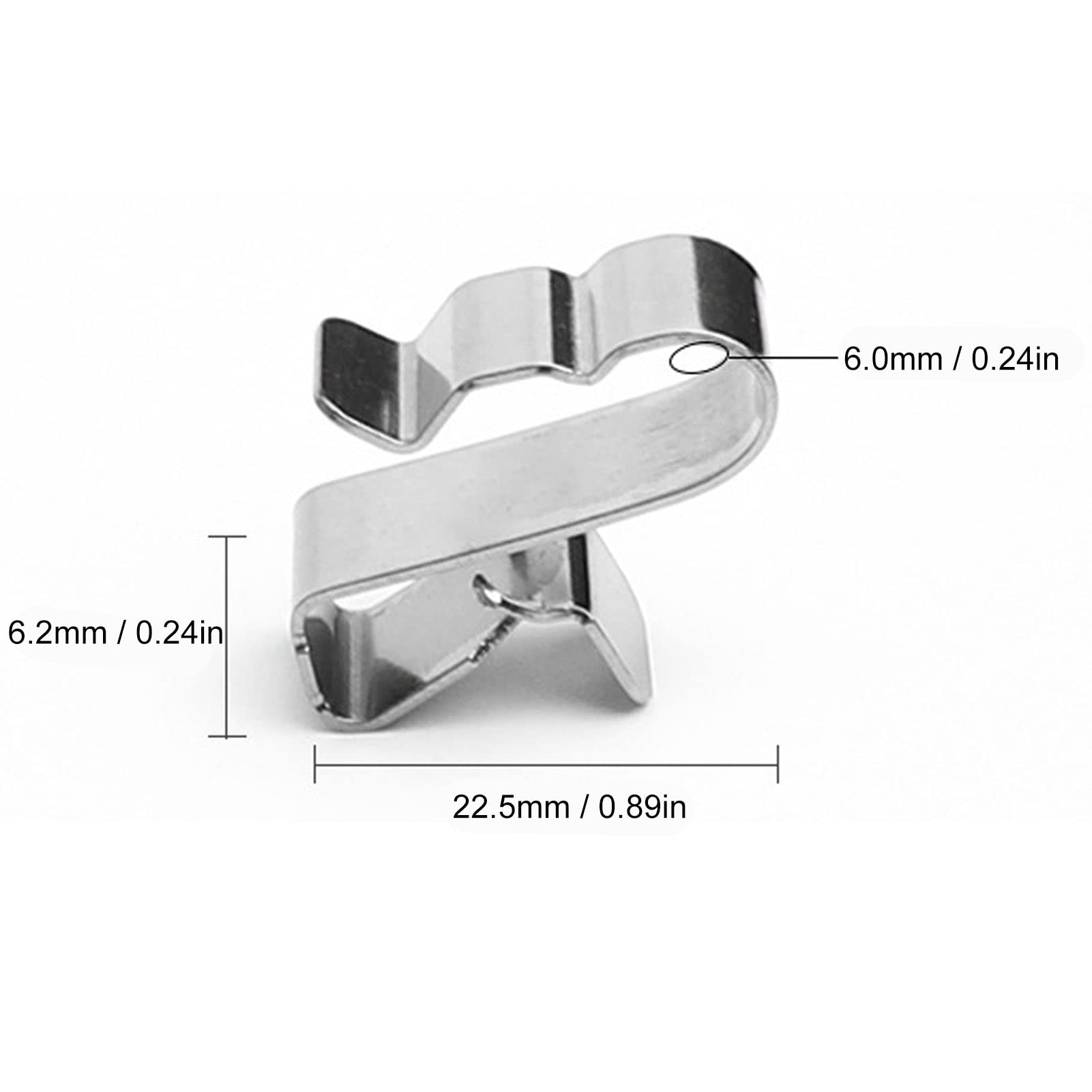 Trailer Frame Wire Clips 100Pcs Solar Panel Cable Clips Photovoltaic Cable Clips Stainless Steel Wire Clamp Cord Fixing Holder Set Kit for PV Wiring Boat Cable Boat