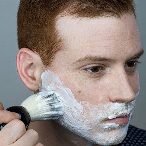 Premium Vegan Rasierpinsel mit Dachshaar Imitation - Gesichtspinsel für Rasierseife, Rasierschaum und Rasiercreme - Vegane Rasierpinsel für Männer von Sir Marlon Grant - Image 4
