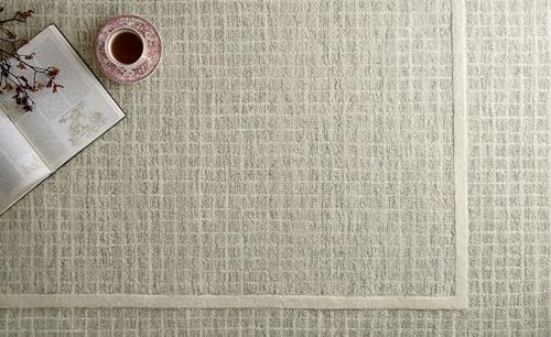 Image of Loloi Chris Loves Julia Briggs Sage /Ivory 9'-3 inch x 13' Area Rug | BRG-01 Approx. 9x13 Green Living room Dining room Bedroom, Minimalist, Muted, Hand-Tufted, Area Rug