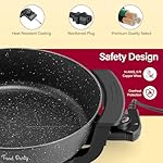 Food Party Electric Hot Pot Skillet Hotpot Pot Electric Cooker Shabu Shabu Pot 110V Non-Stick 6L BPA FREE Fondue Chinese Hot Pot - Image 4