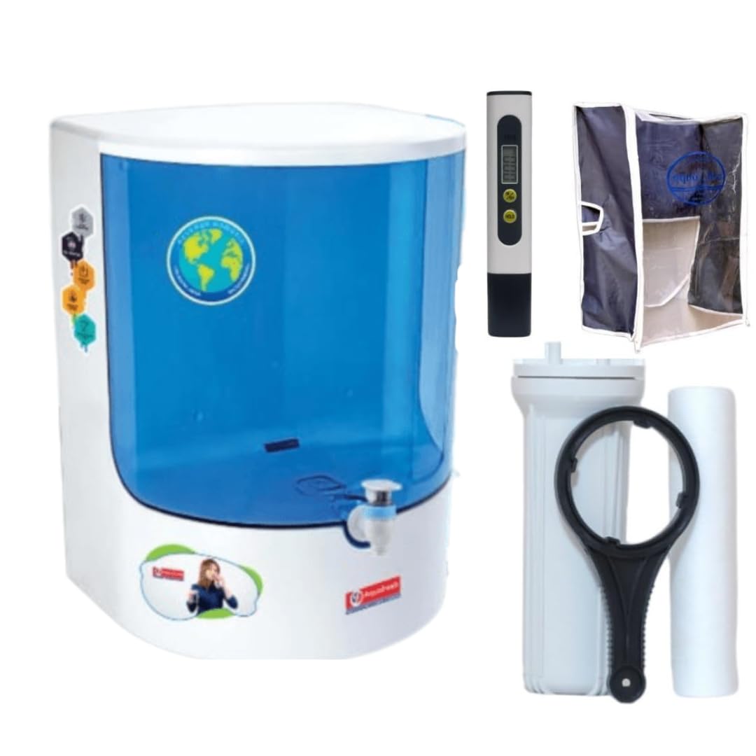 AQUA Dolphin 7 Stage Purification 9 Liter Ro + Active Copper + B12 Alkaline Water Purifier Filter For Home Office White And Blue-image-45