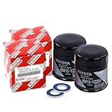 DIINGO Plug Oil Drain Gaskets 90430-12031 Bundle with Genuine OEM Oil Filter 90915-YZZD1