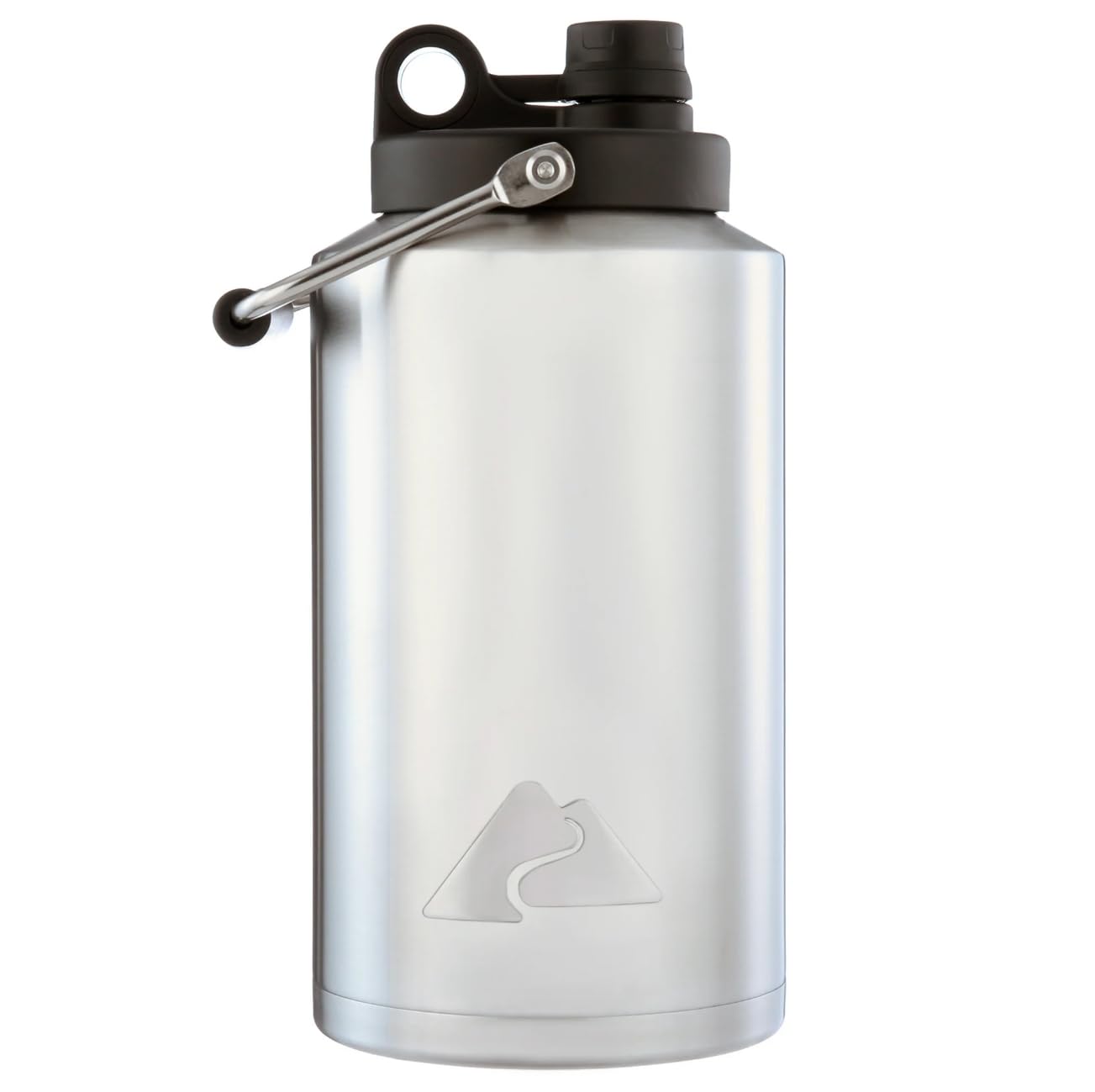 1 Gallon Stainless-Steel Double-Wall, Vacuum-Sealed Insulated Water Bottle, BPA Free, Leak Proof, Silver